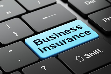 Image showing Insurance concept: Business Insurance on computer keyboard background