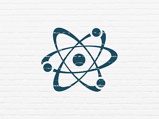 Image showing Science concept: Molecule on wall background