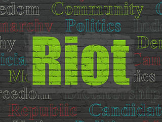 Image showing Politics concept: Riot on wall background