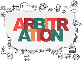 Image showing Law concept: Arbitration on Torn Paper background