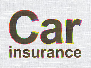 Image showing Insurance concept: Car Insurance on fabric texture background