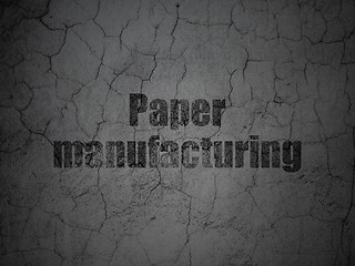 Image showing Industry concept: Paper Manufacturing on grunge wall background