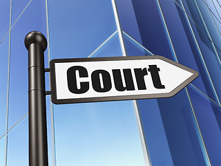 Image showing Law concept: sign Court on Building background