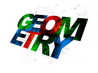 Image showing Learning concept: Geometry on Digital background