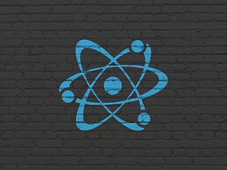 Image showing Science concept: Molecule on wall background