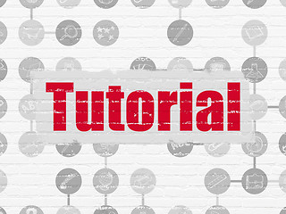 Image showing Learning concept: Tutorial on wall background