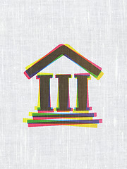 Image showing Law concept: Courthouse on fabric texture background