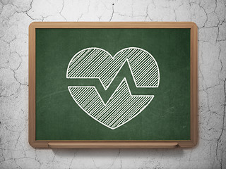 Image showing Healthcare concept: Heart on chalkboard background