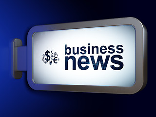 Image showing News concept: Business News and Finance Symbol on billboard background