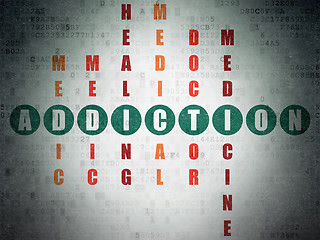 Image showing Medicine concept: Addiction in Crossword Puzzle