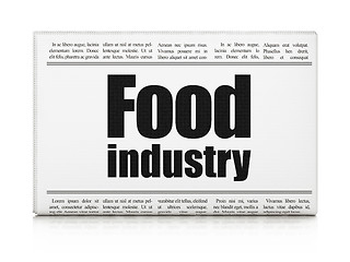 Image showing Manufacuring concept: newspaper headline Food Industry