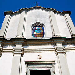 Image showing old architecture in italy europe milan religion and sunlight