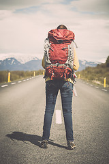 Image showing Backpacker Tourist