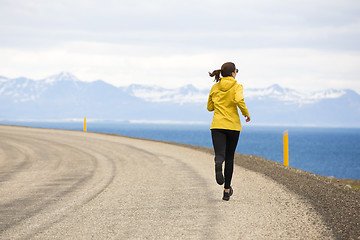 Image showing Winter running