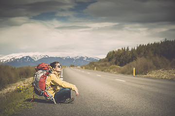 Image showing Backpacker Tourist