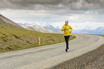 Image showing Winter running