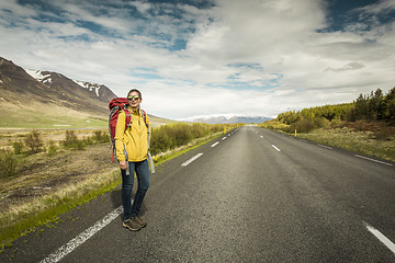 Image showing Backpacker Tourist