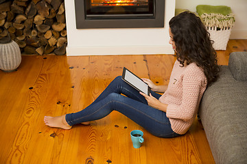 Image showing Enjoying a winter day at home