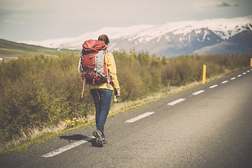 Image showing Backpacker Tourist