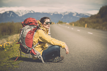 Image showing Backpacker Tourist