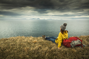 Image showing Backpacker Tourist