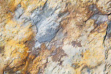 Image showing rocks stone and red orange gneiss in the wall   morocco