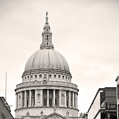 Image showing st paul cathedral in london england old construction and religio