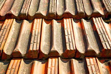 Image showing old roof in italy the line and  