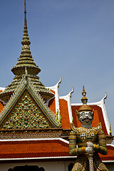 Image showing asia  thailand  in  bangkok sunny  temple      mosaic