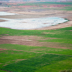 Image showing pond and lake in the mountain morocco land 