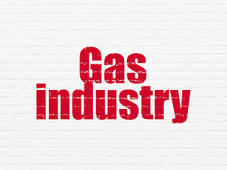 Image showing Industry concept: Gas Industry on wall background