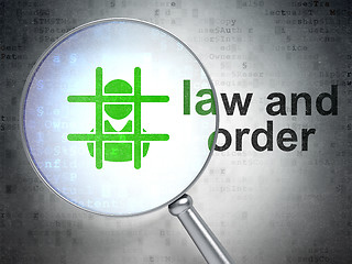 Image showing Law concept: Criminal and Law And Order with optical glass