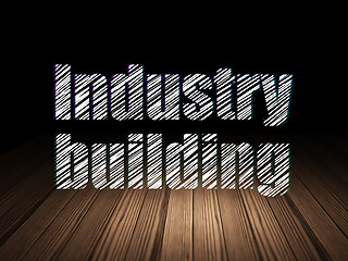 Image showing Industry concept: Industry Building in grunge dark room