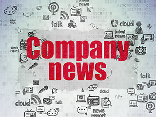 Image showing News concept: Company News on Digital Paper background