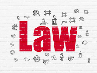 Image showing Law concept: Law on wall background