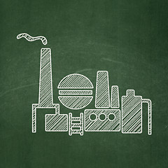 Image showing Manufacuring concept: Oil And Gas Indusry on chalkboard background