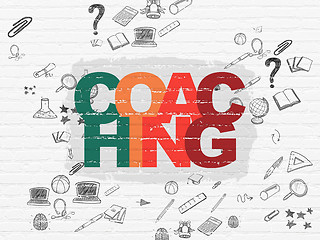 Image showing Education concept: Coaching on wall background