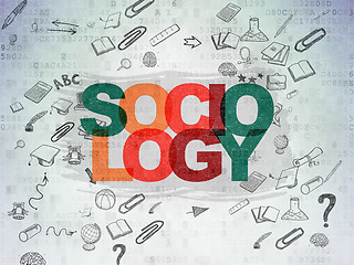 Image showing Learning concept: Sociology on Digital Paper background