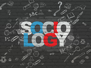 Image showing Studying concept: Sociology on wall background