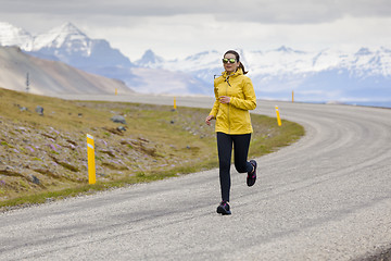 Image showing Winter running