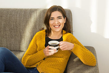 Image showing Having a good time with a coffee