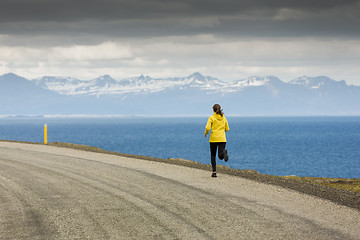 Image showing Winter running