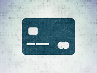 Image showing Finance concept: Credit Card on Digital Paper background