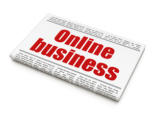 Image showing Business concept: newspaper headline Online Business