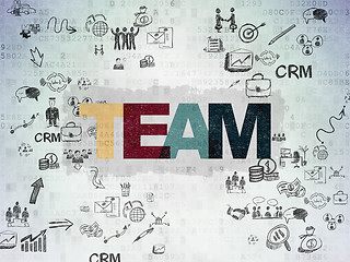 Image showing Business concept: Team on Digital Paper background