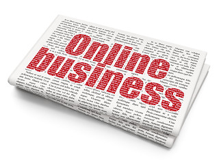 Image showing Finance concept: Online Business on Newspaper background