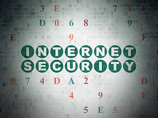 Image showing Protection concept: Internet Security on Digital Paper background