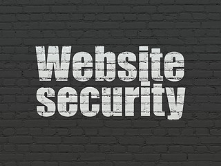 Image showing Web development concept: Website Security on wall background