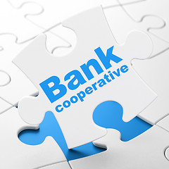 Image showing Money concept: Bank Cooperative on puzzle background