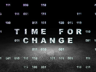 Image showing Timeline concept: Time for Change in grunge dark room